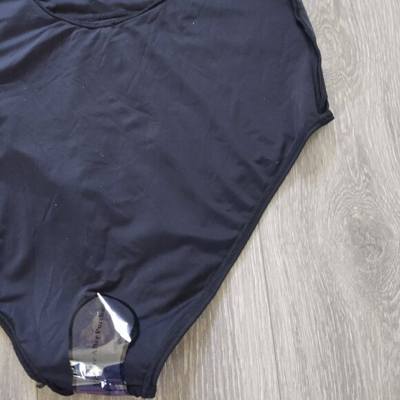 NWT Catherine Malandrino Deep V with Strappy Very Low Back One Piece Swimsuit - Picture 15 of 16